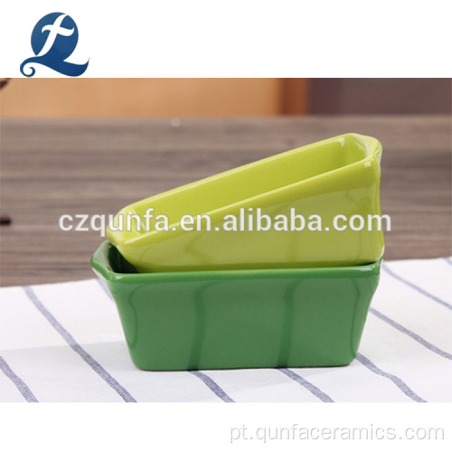 Panela de pastelaria de cozimento de grés elegante Bakeware de cerâmica